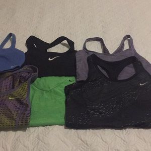 Nike BUNDLE workout tanks and sports bras
